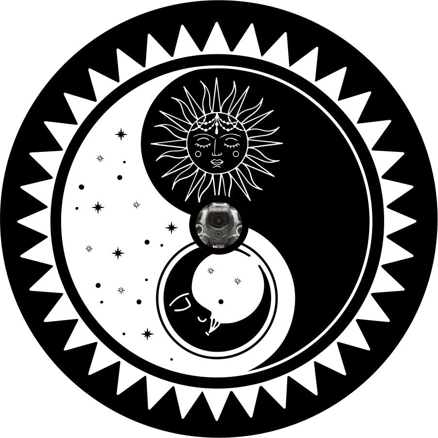 sun and moon yin yang tattoo