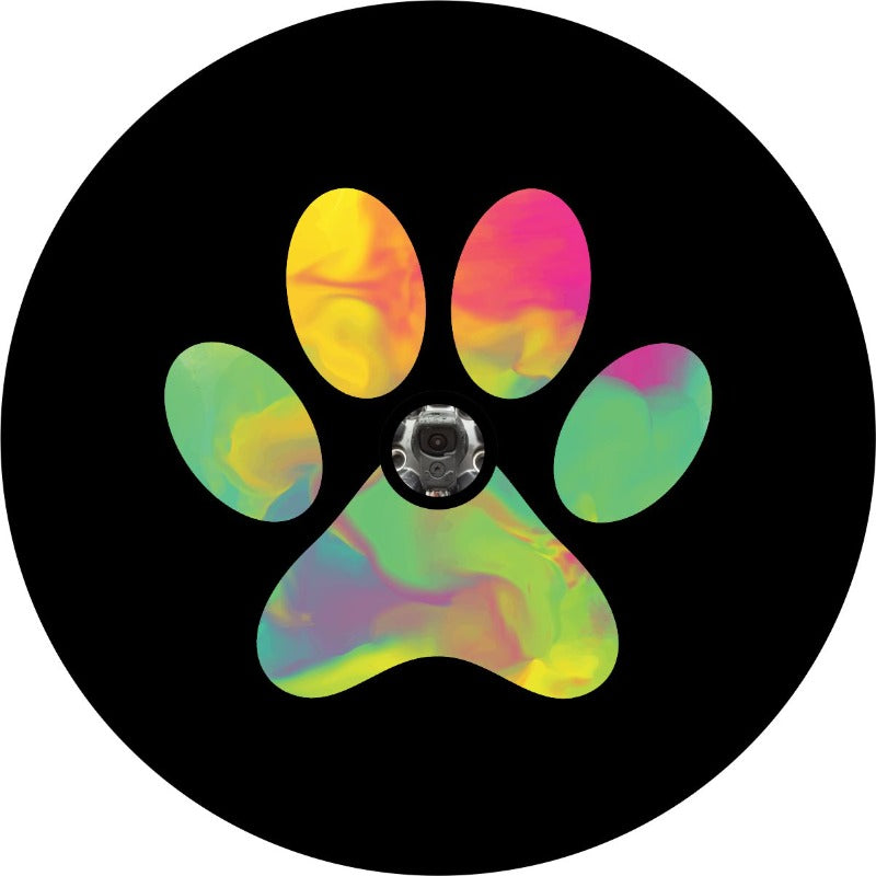 Paw print shop tire cover