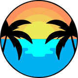 Sunset on the Water & Palm Trees