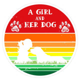 A Girl and her Dog - Colorful