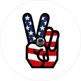 American Flag Peace Sign Spare Tire Cover