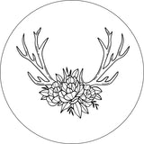 Antlers with Flowers