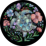 Sea Turtle Spare Tire Cover Design - Watercolor Artwork Print