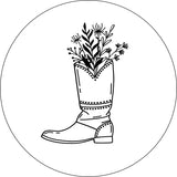 Cowgirl Boot with Flowers