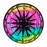 Distressed Rainbow Compass 1