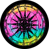 Distressed Rainbow Compass 1