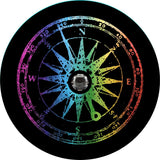 Distressed Rainbow Compass 2