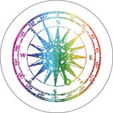 Distressed Rainbow Compass 2