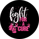 Pink fight for a cure breast cancer awareness and support spare-tirecovers.com spare tire cover design