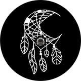 Moon Dreamcatcher with Feathers