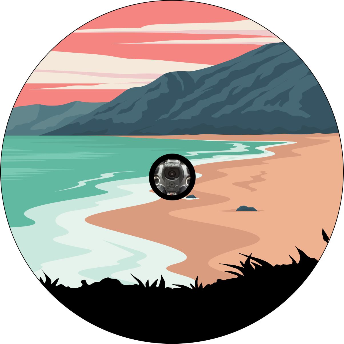 Somewhere on a Beach Spare Tire Cover for online any Vehicle, Make, Model and Size