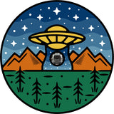 UFO, aliened themed design spare tire cover for back up camera 