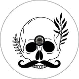 Skull with Handlebar Mustache