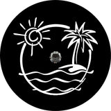 Just Beachin' - Beach Scene Drawing (ANY COLOR)