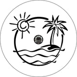 Just Beachin' - Beach Scene Drawing (ANY COLOR)
