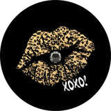 Kiss - Traditional Leopard/Cheetah Print Lips + XOXO