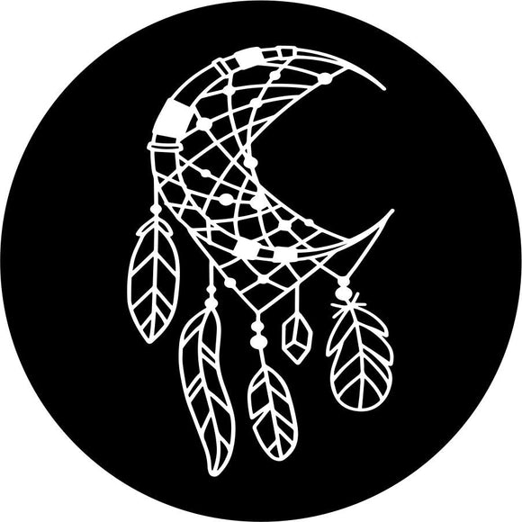 Moon Dreamcatcher with Feathers