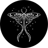 a mythical beautiful butterfly design for the back of a spare tire cover for any vehicle make and model