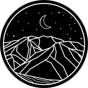 Mountain Range Under The Night Sky Spare Tire Cover