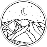 Mountain Range Under The Night Sky Spare Tire Cover