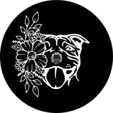 Pit Bull Flower/Floral Spare Tire Cover