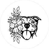 Pit Bull Flower/Floral Spare Tire Cover