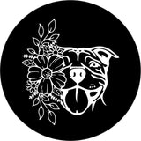 Pit Bull Flower/Floral Spare Tire Cover