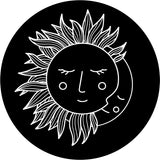 The sun and the moon making a deal with the sky spare tire design