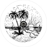 Sunset on the Beach Scene (Any Color)