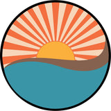 Vintage Retro Sun Rays on the Water