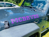 Jeep Wrangler/Gladiator Hood Decals (Pair)